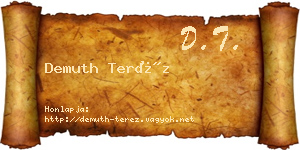 Demuth Teréz névjegykártya