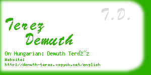terez demuth business card